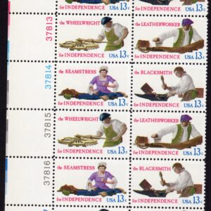Scott #1720a (1717-20) Skilled Colonial Workers Plate Block of 12 Stamps - MNH