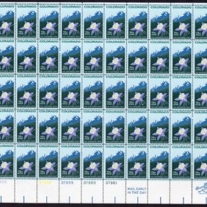 Scott #1711 Colorado Columbine Sheet of 50 Stamps - MNH LL #3