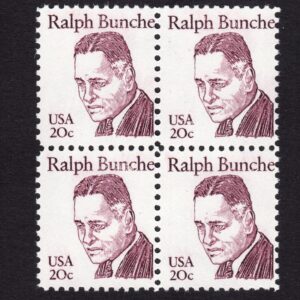 Scott #1860 Ralph Bunche Block of 4 Stamps - MNH