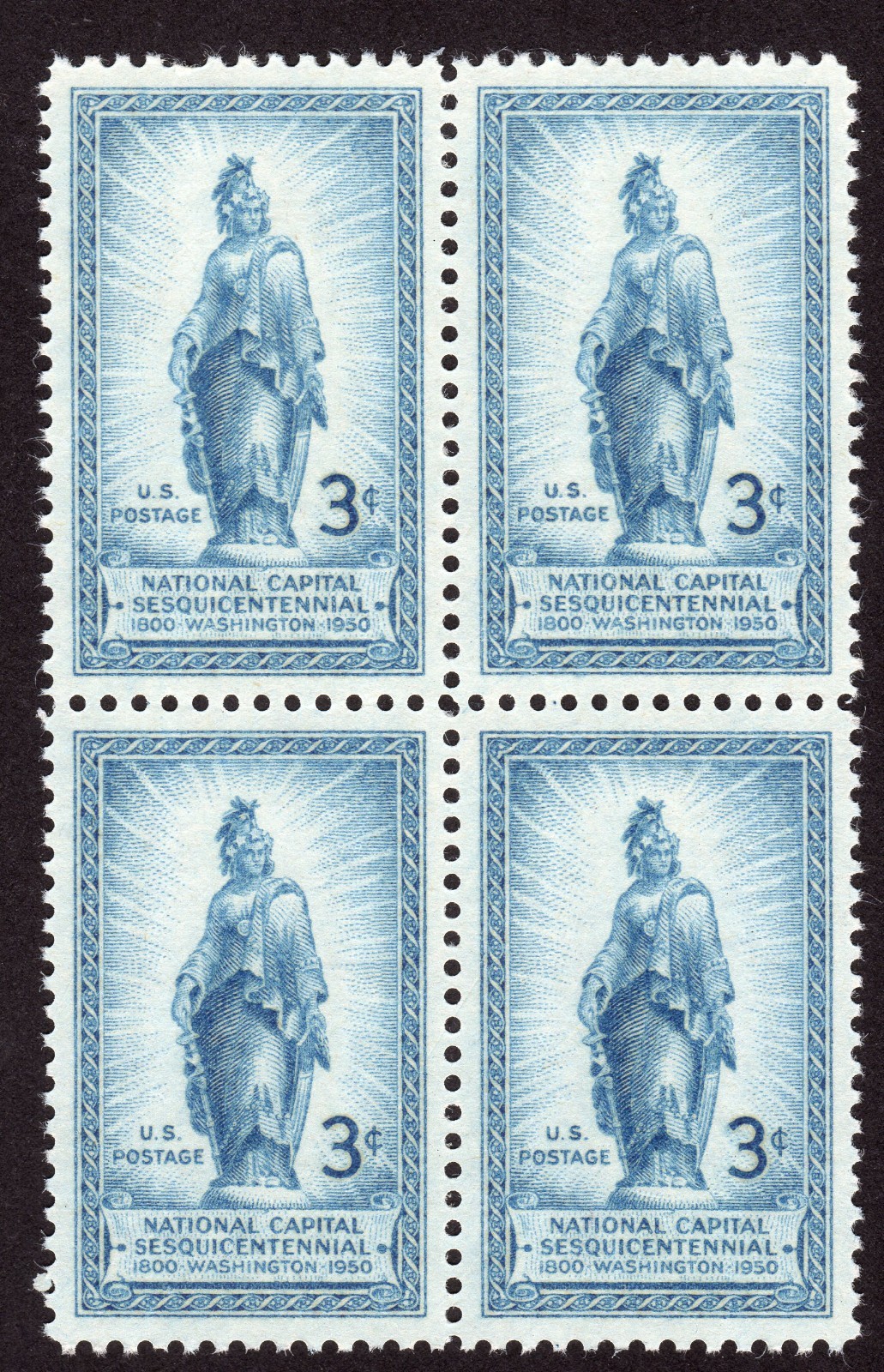 Scott #989 Statue of Freedom Block of 4 Stamps - MNH