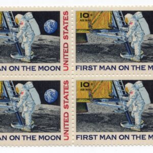 Scott #c76 First Man on the Moon Airmail Block of 4 Stamps - MNH
