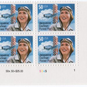 Scott #3066 Jacqueline Cochran Plate Block of 4 Stamps- MNH
