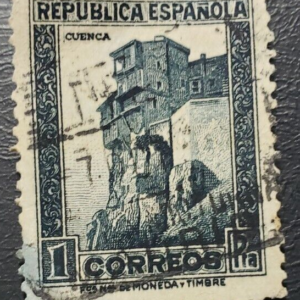 Stamp Europe Spain 1932 1p Cliff Houses sc# 539 A105