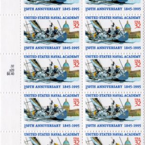 Scott #3001 Naval Academy Half Sheet of 10 Stamps - MNH (Left)
