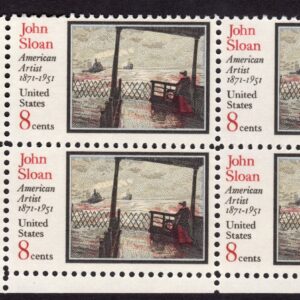 Scott #1433 John Sloan Zip Block of 4 Stamps - MNH