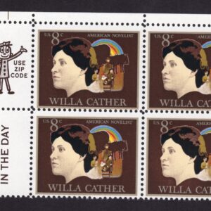Scott #1487 Willa Cather Zip Block Of 4 Stamps - MNH