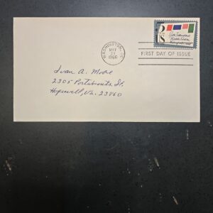 Sixth International Philatelic Exhibition (SIPEX) FDC, May 21, 1966, Scott #1310