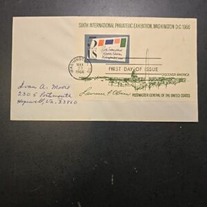 SIPEX Souvenir Sheet FDC, Scott # 1311, 5 Cent, May 23, 1966