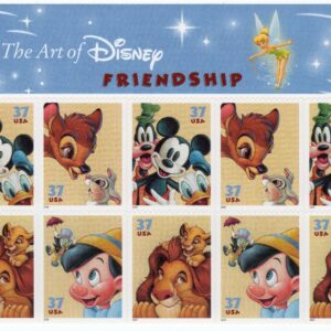 Scott #3868a (3865-68) Disney Friendship Title Block of 10 Stamps - MNH