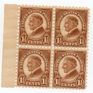 Scott #582 Warren Harding Block of 4 Stamps - MNH