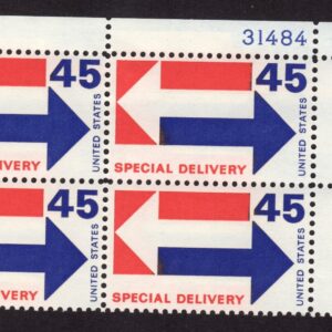 Scott #E22 45c Arrows Special Delivery P#31484 UR - MNH