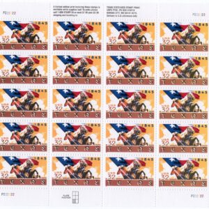 Scott #2968 Texas Sheet of 20 Stamps - MNH