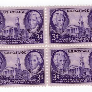 Scott #941 Tennessee Jackson Sevier Block of 4 Stamps - MNH no selvage