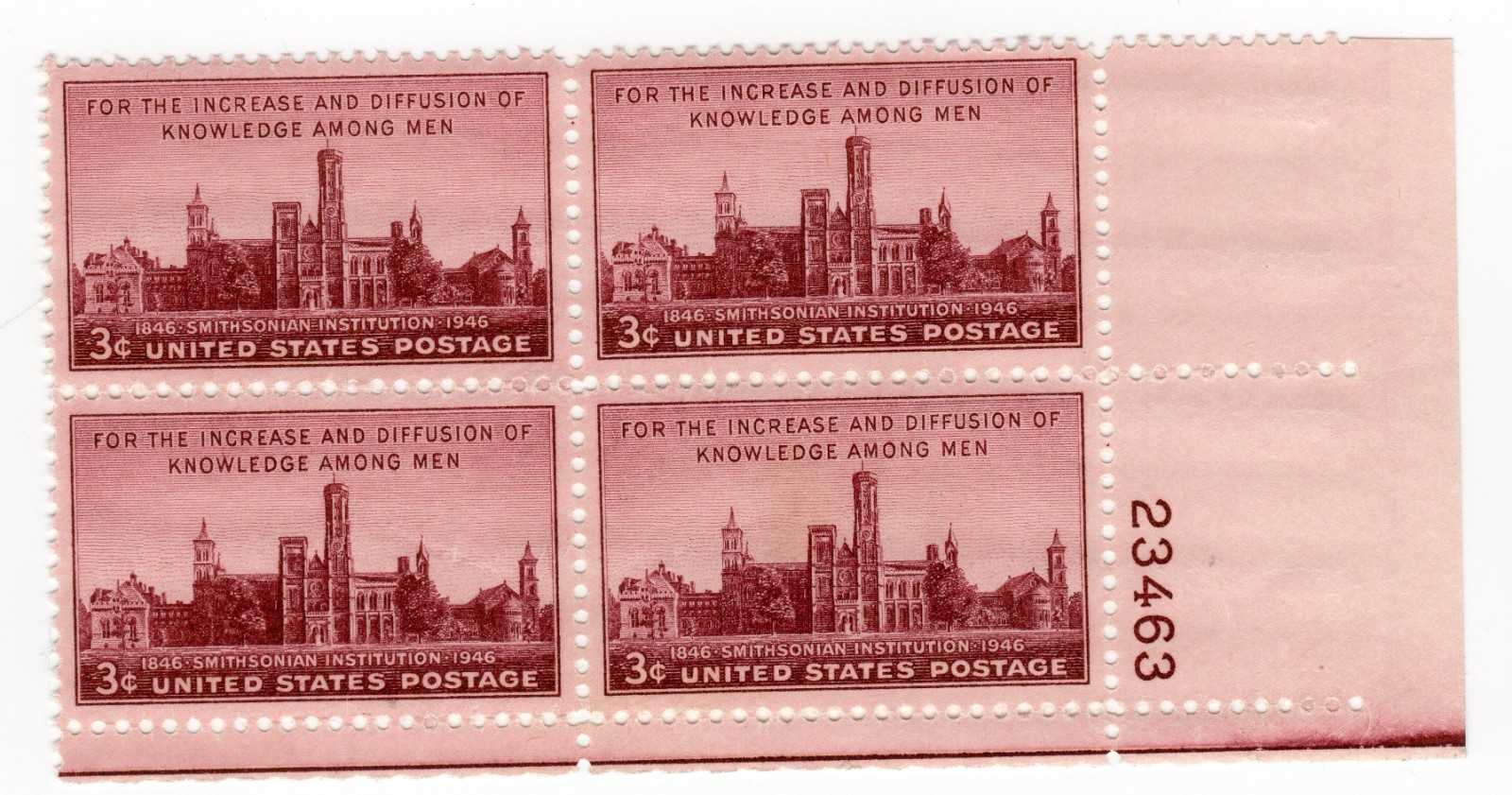 Scott #943 Smithsonian Institution Plate Block of 4 Stamps - MNH P#23463 LR