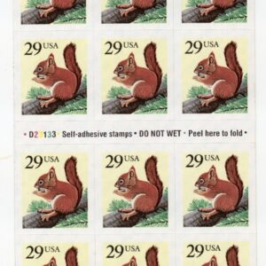 Scott #2489a Squirrel Booklet of 18 Stamps - MNH P#D23133