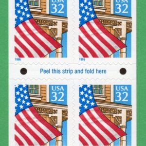 Scott #2920De Flag over Porch Booklet Pane of 10 Stamps - MNH P#V31121
