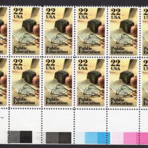 Scott #2159 Public Education Plate Block of 20 Stamps - MNH LR