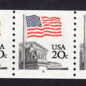 Scott #1895a Flag over Supreme Court PNC5 Plate # Coil of 5 Stamps - MNH P#9