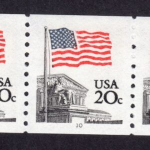 Scott #1895a Flag over Supreme Court PNC5 Plate # Coil of 5 Stamps - MNH P#10