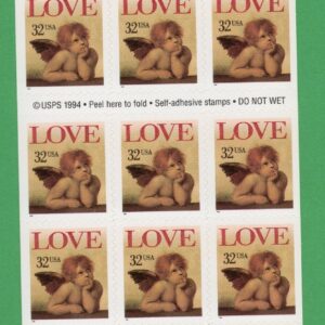 Scott #3030a Love Cherub Booklet of 20 Stamps - MNH P#B2222-1