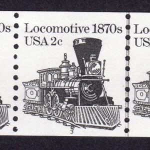 Scott #1897A Locomotive Coil & Line (PNC5) of 5 Stamps - MNH P#3