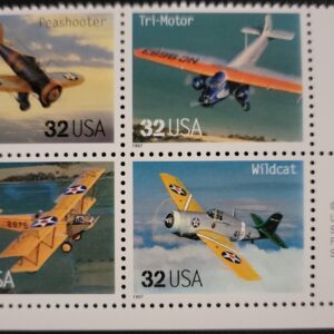 Scott #3142 Classic American Aircraft Plate Block of 4 Stamps - MNH