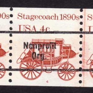 Scott #1898Ab Stagecoach Transportation Plate # (PNC5) Coil of 5 Stamps MNH P#4