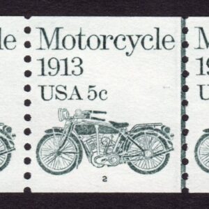 Scott #1899 Motorcycle Plate Number Coil (PNC5) of 5 Stamps - MNH P#2