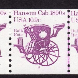Scott #1904 Hansom Cab 1890s Plate Number Coil (PNC5) of 5 Stamps - MNH P#2