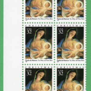 Scott #3107 Madonna (Mary, Matteis) Plate Block of 10 Stamps - MNH Left