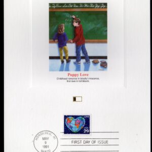 Scott #2535 Love Heart Globe Fleetwood Postal Card 05/09/91 FDC