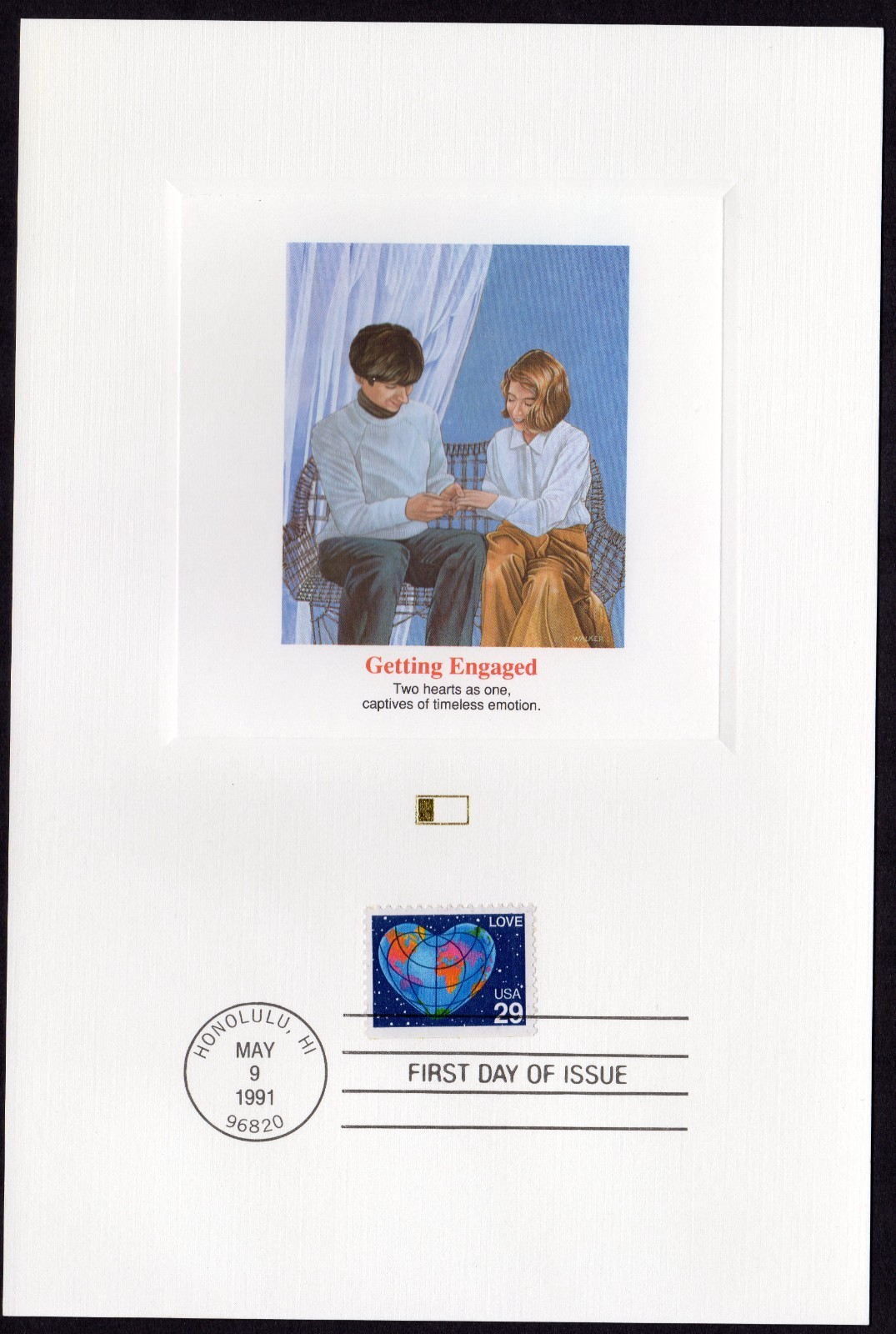 Scott #2535 Love Heart Globe Fleetwood Postal Card 05/09/91 FDC