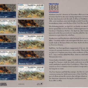 Scott #4523a (4522-4523) CIVIL WAR 1861 Forever Stamp Sheet of 12 Stamps - MNH