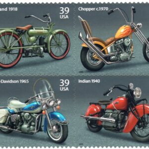 Scott #4088a (4085-4088) Am Motorcycles Block of 8 Stamps - MNH
