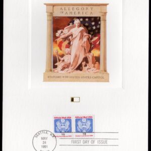 Scott #O145 Official Eagle Fleetwood Postal Card 05/24/91 FDC