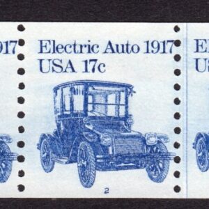 Scott #1906 Electric Auto (Car) eV 1917 PNC5 Stamp of 5 Coil - MNH P#2
