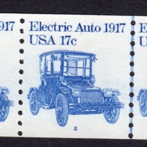 Scott #1906 Electric Auto (Car) eV 1917 PNC5 Stamp of 5 Coil - MNH P#2