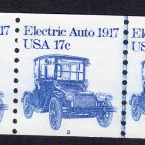 Scott #1906 Electric Auto (Car) eV 1917 PNC5 Stamp of 5 Coil - MNH P#2