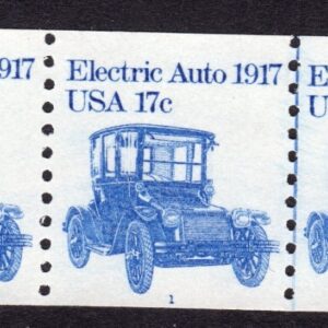 Scott #1906 Electric Auto (Car) eV 1917 PNC5 Stamp of 5 Coil - MNH P#1