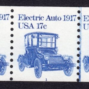 Scott #1906 Electric Auto (Car) eV 1917 PNC5 Stamp of 5 Coil - MNH P#1