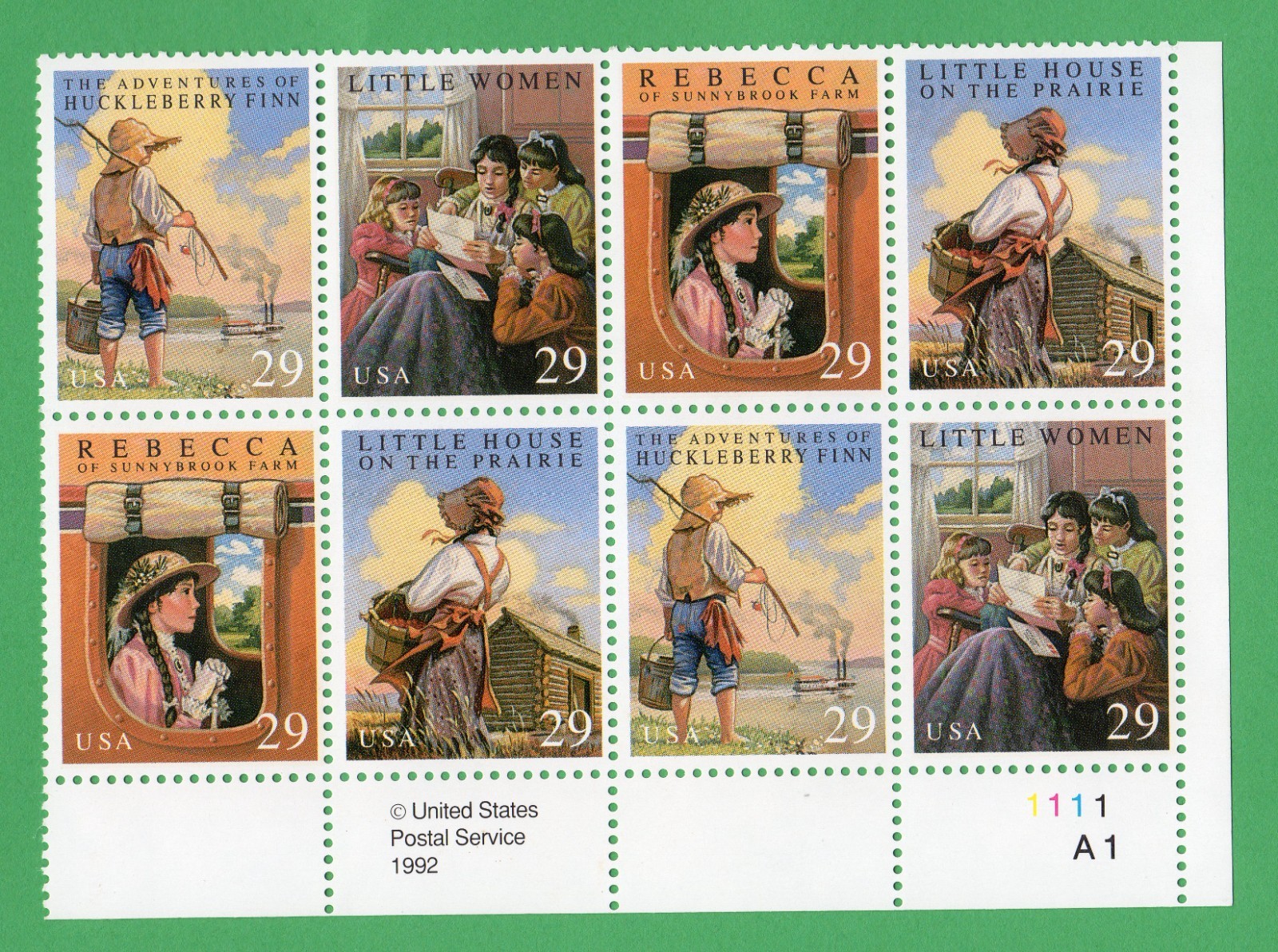 Scott #2788a (2785-88) Classic Children's Books Plate Block of 8 Stamps - MNH LR