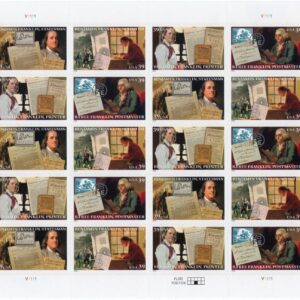 Scott #4024a (4021-24) Ben Franklin Sheet of 20 Stamps - MNH