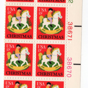 Scott #1769 Hobby Horse Plate Block of 12 Stamps - MNH (LR)