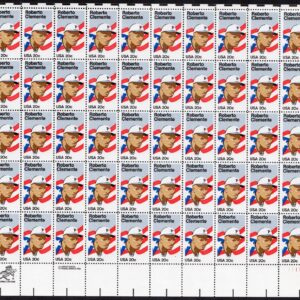 Scott #2097 20¢ Roberto Clemente Puerto Rico Sheet of 50 Stamps - MNH LR