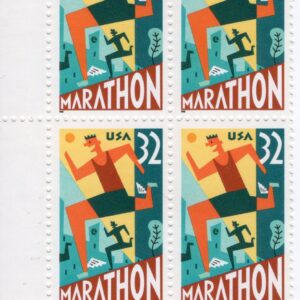 Scott #3067 Marathon (Running) Plate Block of 4 Stamps - MNH