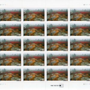 Scott #c138 Acadia National Park Airmail Sheet of 20 Stamps - MNH P#B1111