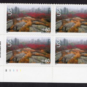 Scott #c138 Acadia National Park Airmail Plate Block of 4 Stamps MNH P#B1111 LL