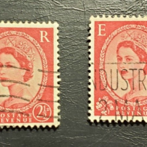 Stamp Europe Great Britain Queen Elizabeth 1952 A127 sc 296 & 297