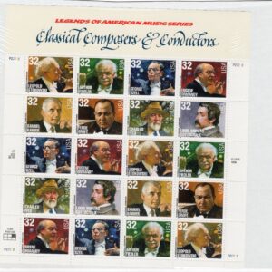 Scott #3165a Classical Composers & Conductors Sheet of 20 Stamps - Sealed White