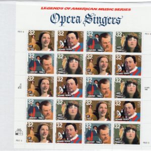 Scott #3154-3157a Opera Singers Sheet of 20 Stamps - Sealed White